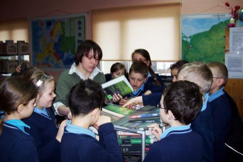 Lekcja biblioteczna w Pełczycach